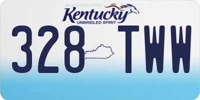 KY license plate 328TWW