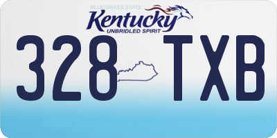 KY license plate 328TXB