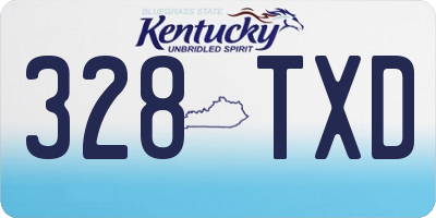 KY license plate 328TXD
