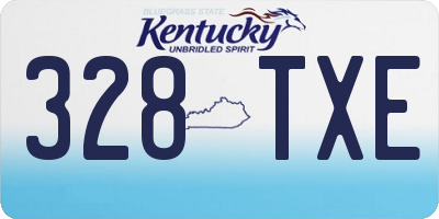 KY license plate 328TXE