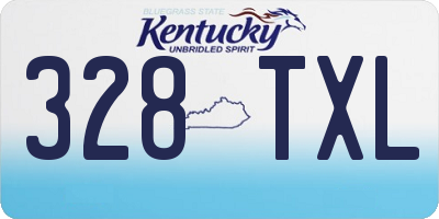 KY license plate 328TXL