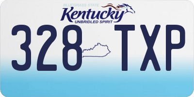 KY license plate 328TXP