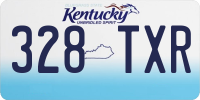 KY license plate 328TXR