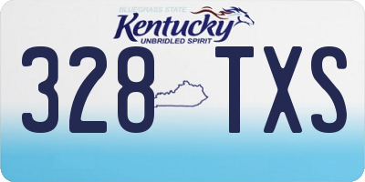 KY license plate 328TXS