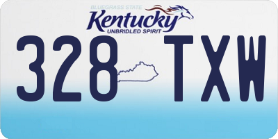 KY license plate 328TXW