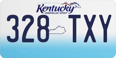 KY license plate 328TXY