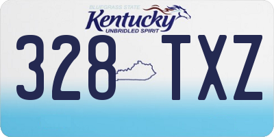KY license plate 328TXZ