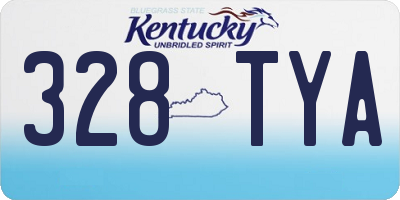 KY license plate 328TYA