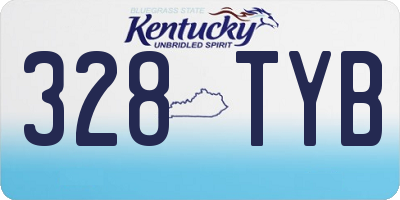 KY license plate 328TYB