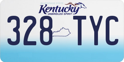 KY license plate 328TYC
