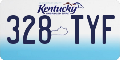 KY license plate 328TYF