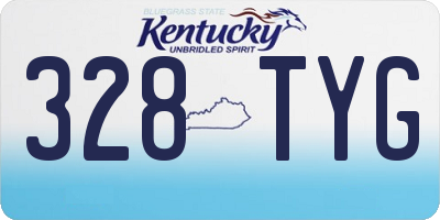 KY license plate 328TYG