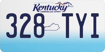 KY license plate 328TYI