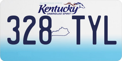 KY license plate 328TYL
