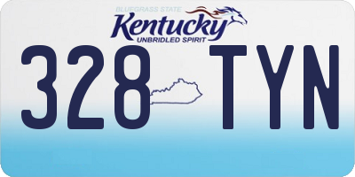 KY license plate 328TYN