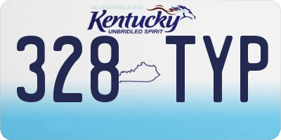 KY license plate 328TYP