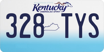 KY license plate 328TYS