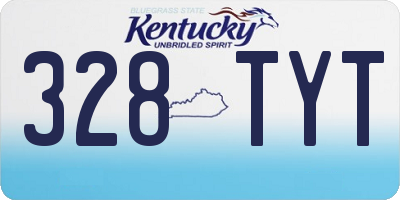 KY license plate 328TYT
