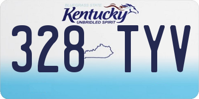 KY license plate 328TYV