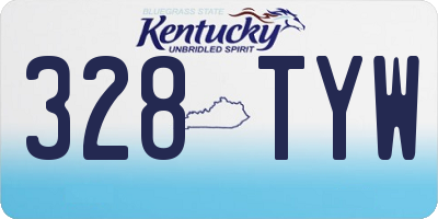KY license plate 328TYW