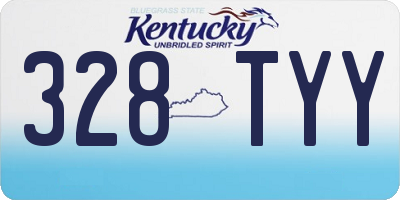 KY license plate 328TYY