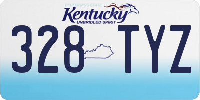 KY license plate 328TYZ