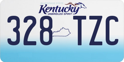 KY license plate 328TZC