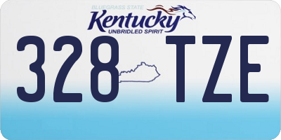 KY license plate 328TZE