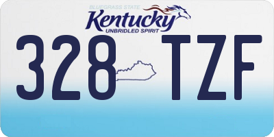 KY license plate 328TZF