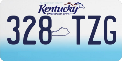 KY license plate 328TZG