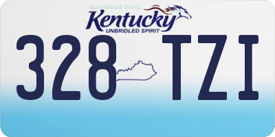 KY license plate 328TZI