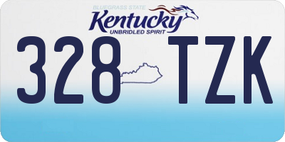 KY license plate 328TZK