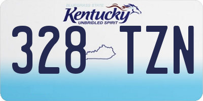 KY license plate 328TZN