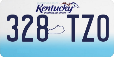 KY license plate 328TZO