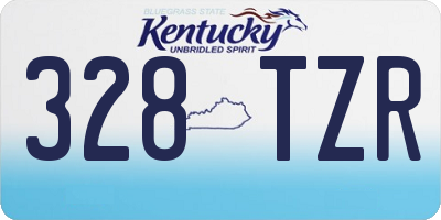 KY license plate 328TZR