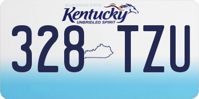 KY license plate 328TZU