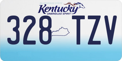 KY license plate 328TZV