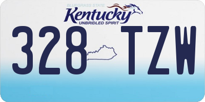 KY license plate 328TZW