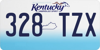 KY license plate 328TZX