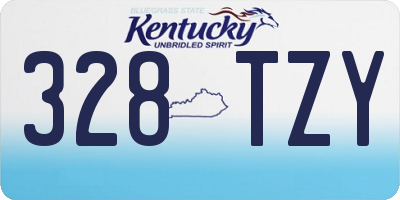 KY license plate 328TZY