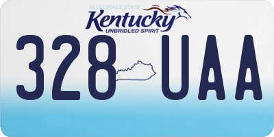KY license plate 328UAA