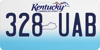 KY license plate 328UAB