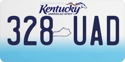 KY license plate 328UAD