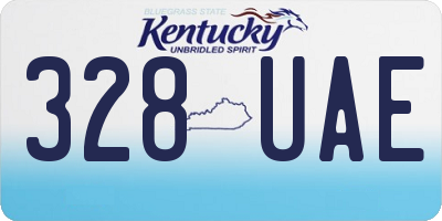 KY license plate 328UAE