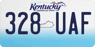 KY license plate 328UAF