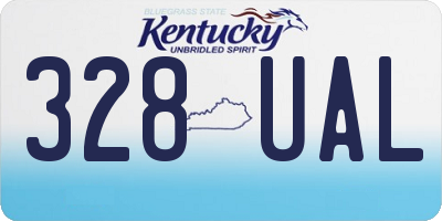 KY license plate 328UAL