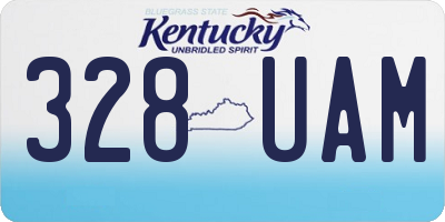 KY license plate 328UAM