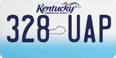 KY license plate 328UAP