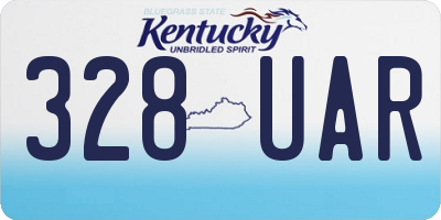 KY license plate 328UAR