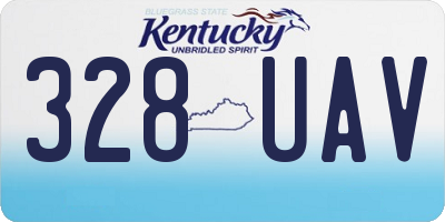 KY license plate 328UAV
